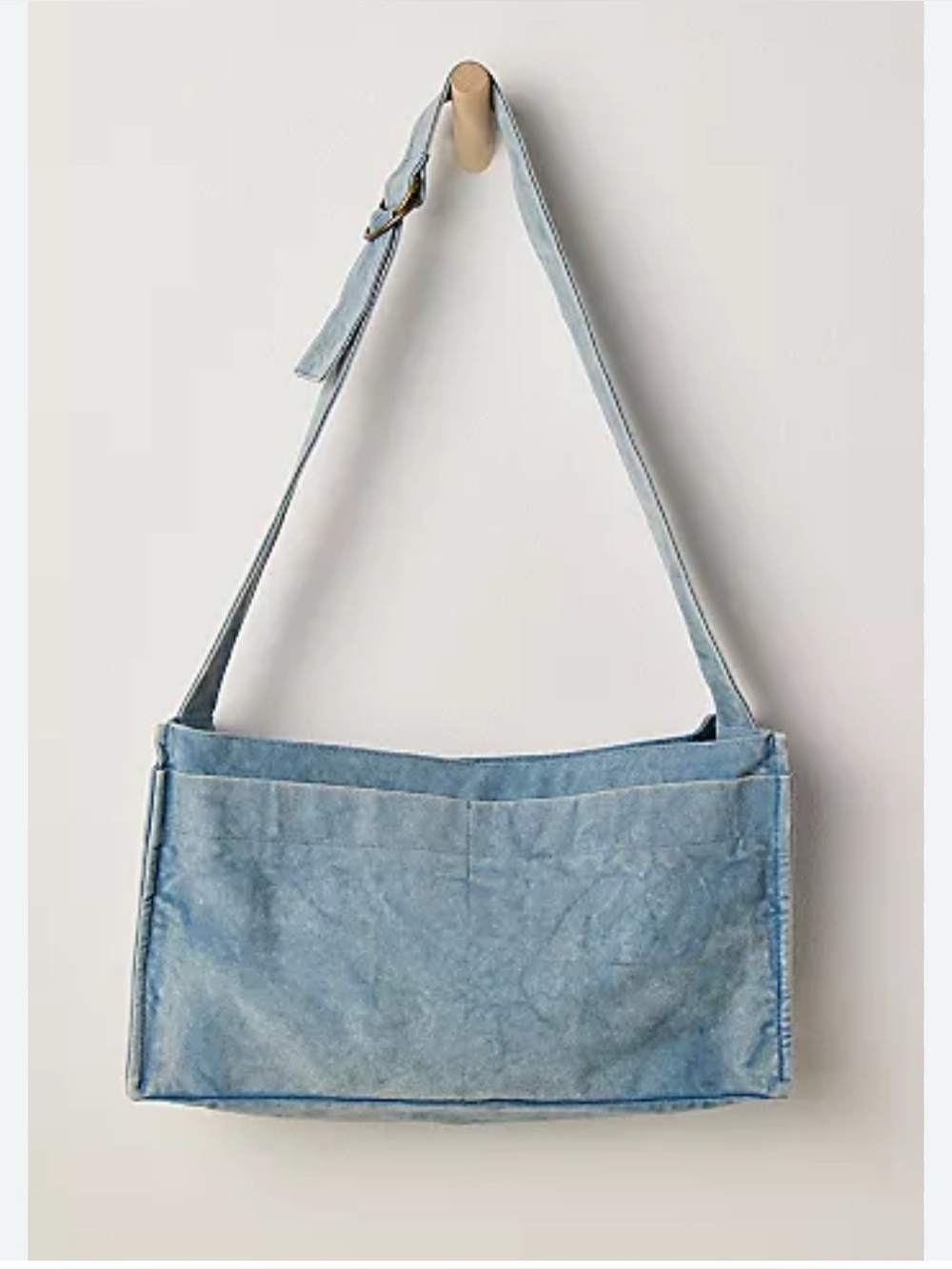 Free People NWT Cotton Denim Blue Shoulder Crossbody bag